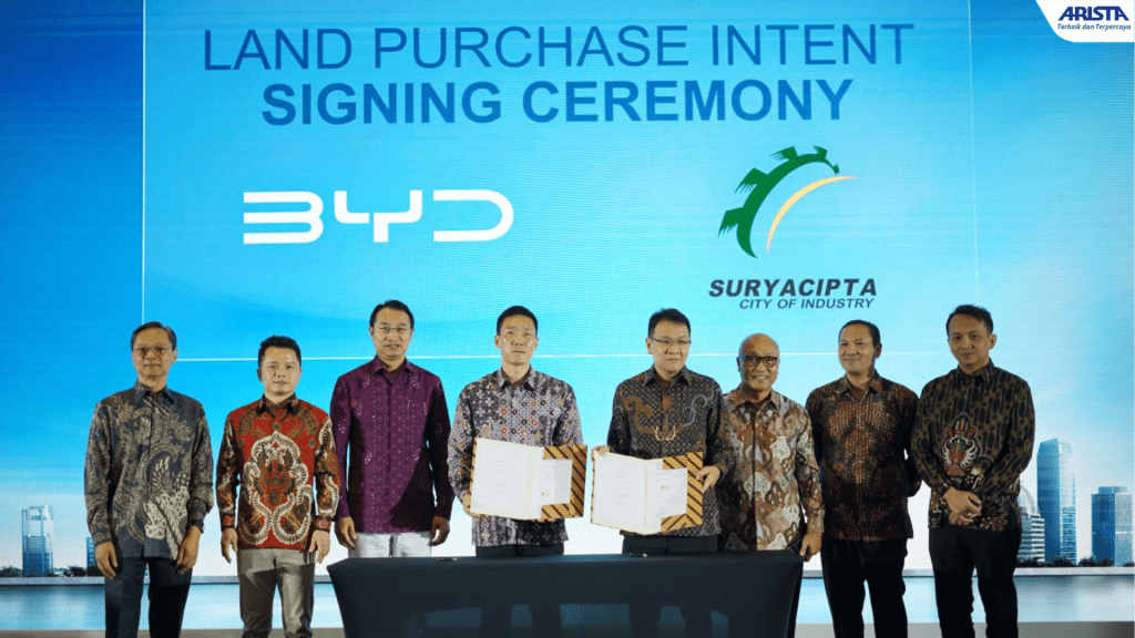 Pendatanganan kerja sama PT BYD Motors dan PT Suryacipta Swadaya